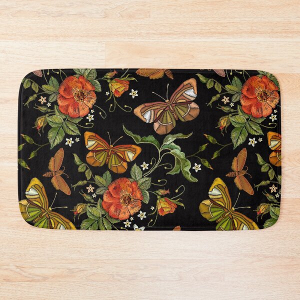 Item preview, Embroidery roses and butterflies designed and sold by matrioshka.
