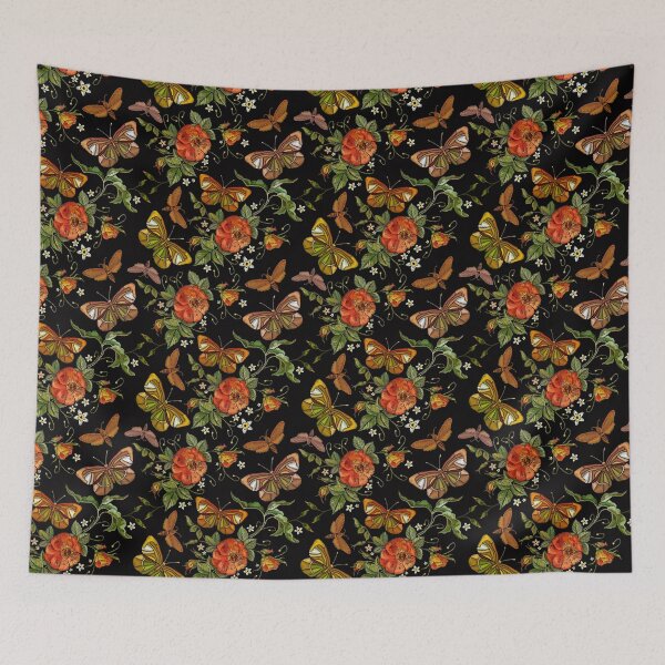 Item preview, Embroidery roses and butterflies designed and sold by matrioshka.