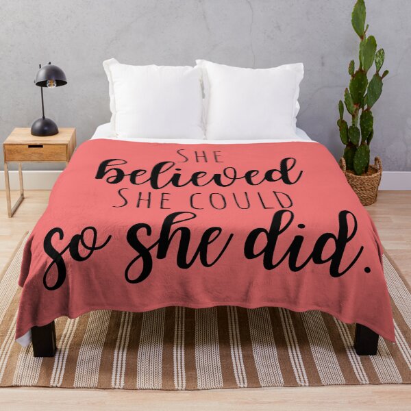 Item preview, She believed she could so she did - Typography designed and sold by KarolinaPaz.