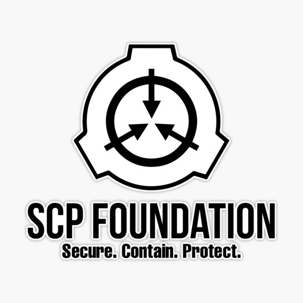 SCP Foundation logo white - Secure Contain Protect Sticker for Sale by  zachholmbergart