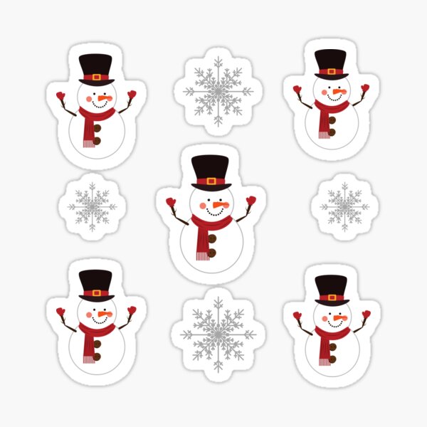 Aperçu de l'œuvre Bonhomme de neige heureux créée et vendue par SunnyDesignsCo.