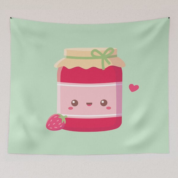 Item preview, Cute Strawberry and Jam Bottle designed and sold by rustydoodle.