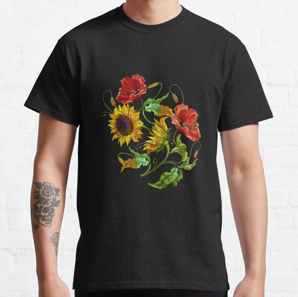 embroidered sunflower shirt