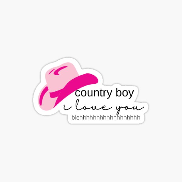 I Love COUNTRY Boys * Vinyl Decal Sticker * GIRLS Heart Truck Car FARM  Backwoods