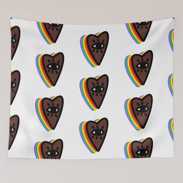 Item preview, Discrete Gay Philly Pride Heart with Eye designed and sold by beccaamac.