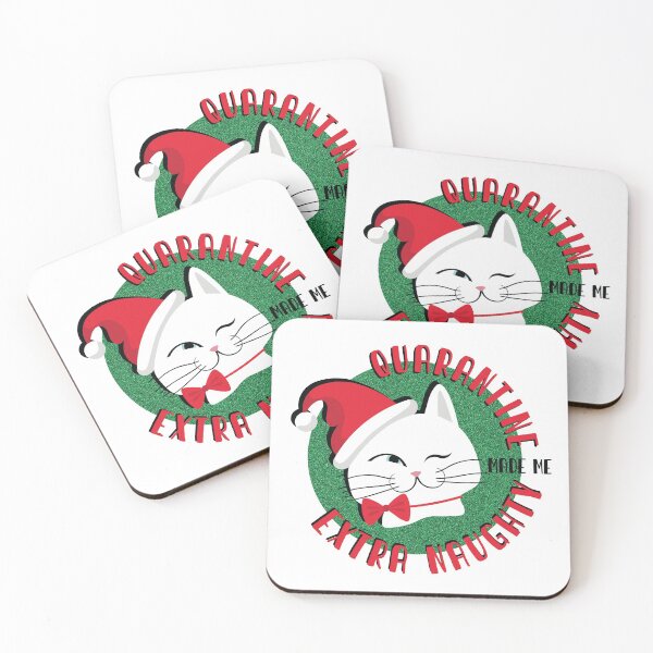 Item preview, Quarantine made me Extra Naughty- Funny Xmas Cat designed and sold by HeraAndKosmos.