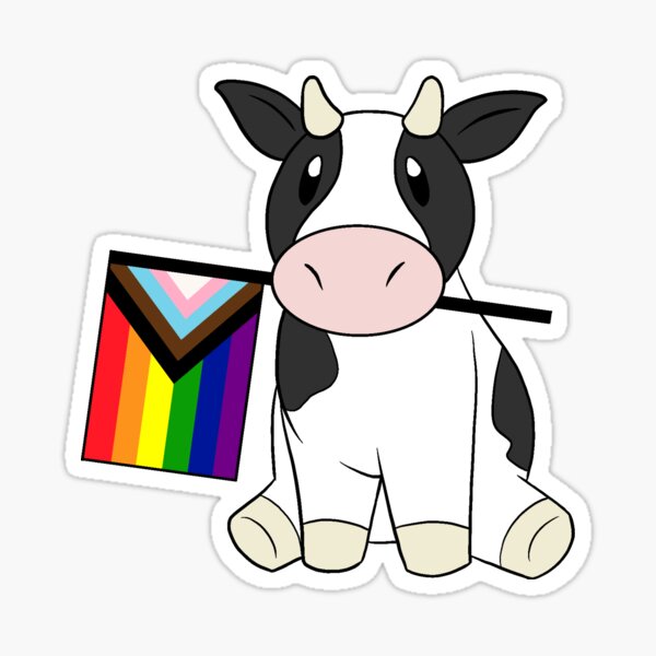 Cute Rainbow Cow Stickers Cartoon Graffiti Decoration - Temu