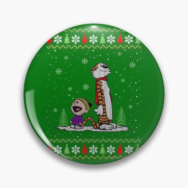 Item preview, Mery Christmas Calvin and Hobbes mode Sweater designed and sold by wasweye.
