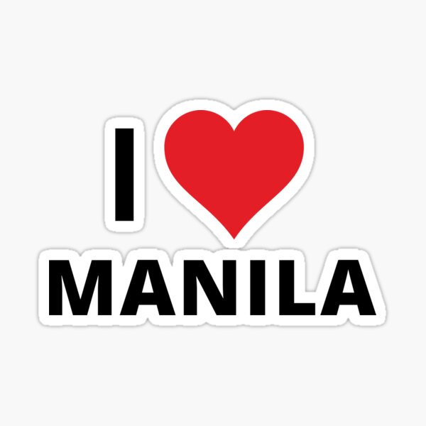 Portrait Details about   I Love Manila Sticker 
