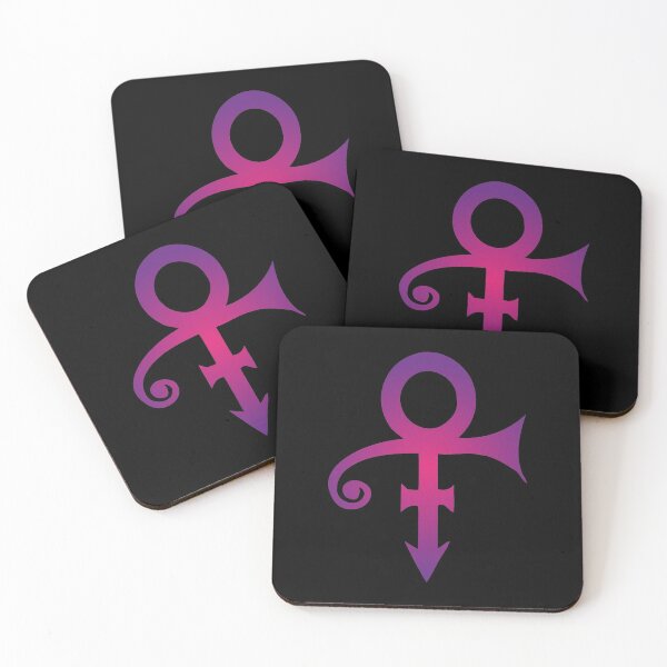,Prince Love , purple rain, color Symbol Sign, , I would die for U Coasters (Set of 4)