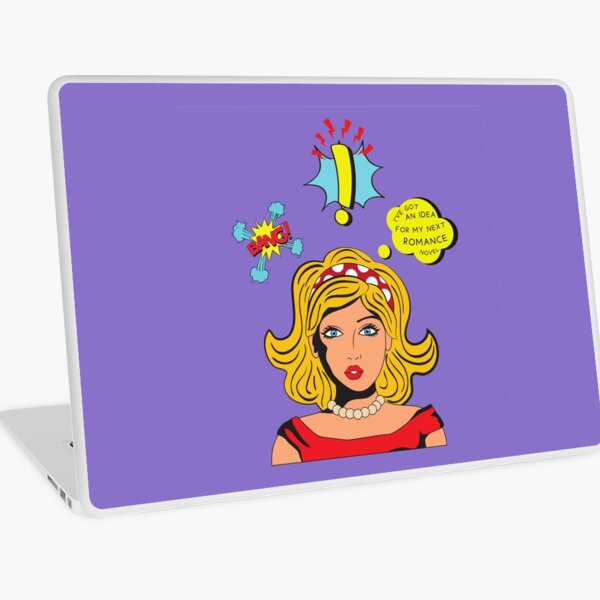 'The next great idea for a romance novel' Laptop Skin