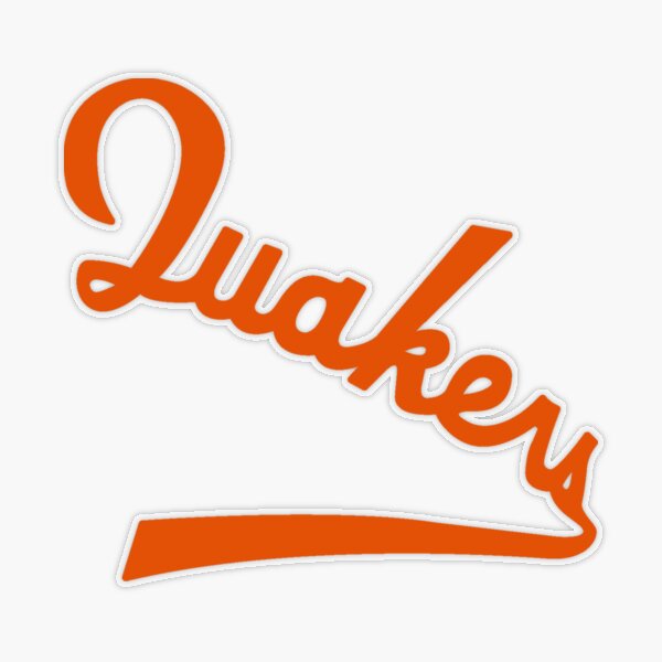 Vintage Hockey Puck - Quakers (Orange) - Philadelphia - Sticker