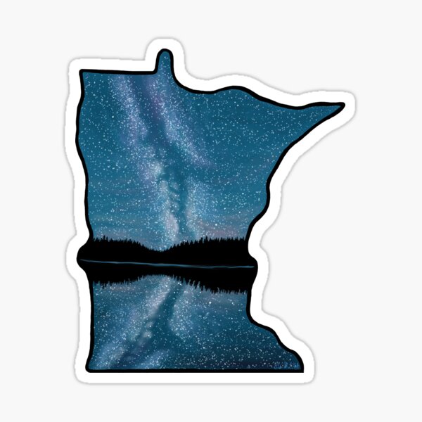Minnesota Silhouette - Milky Way Sticker