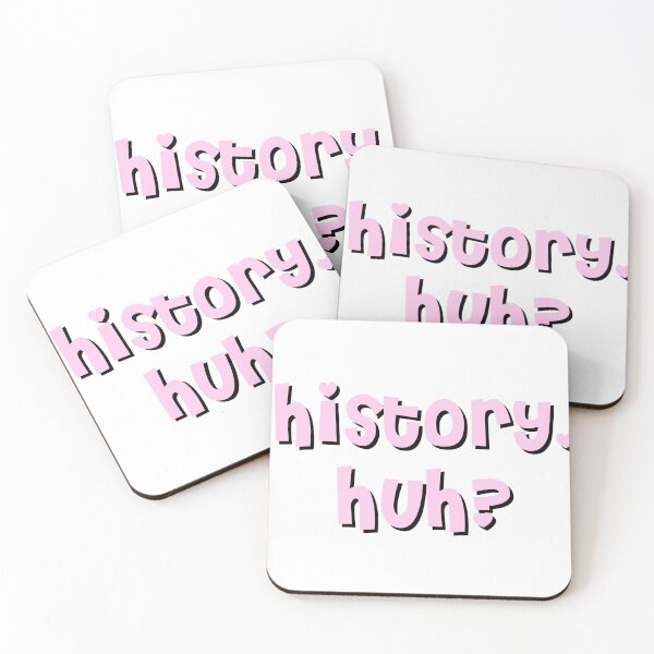 Item preview, HISTORY, HUH? trendy pink & black font designed and sold by 1975taylor.