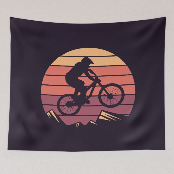 Item preview, Mountain Bike Through The Sunset Vintage Style designed and sold by Kleon Seo.