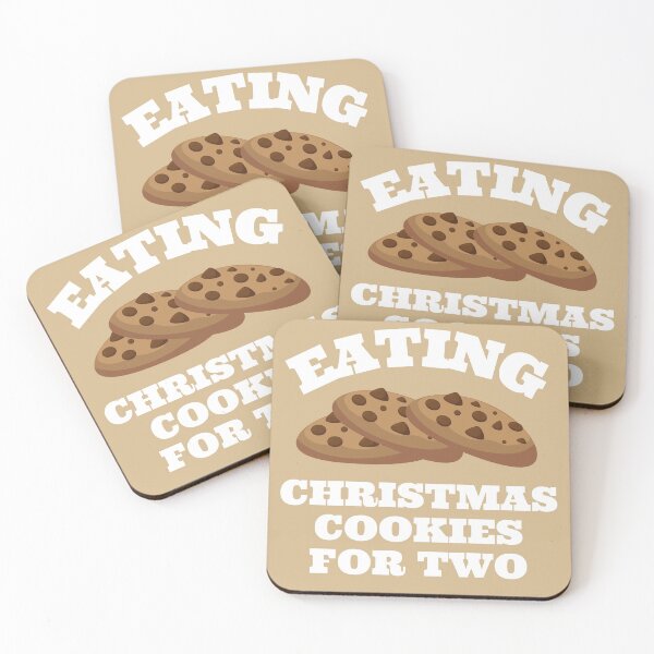 Item preview, Eating Christmas Cookies For Two - White Text designed and sold by piinkbunny.