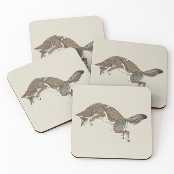 Item preview, Coyote Pounce - Tan Background designed and sold by Corvola Creations.