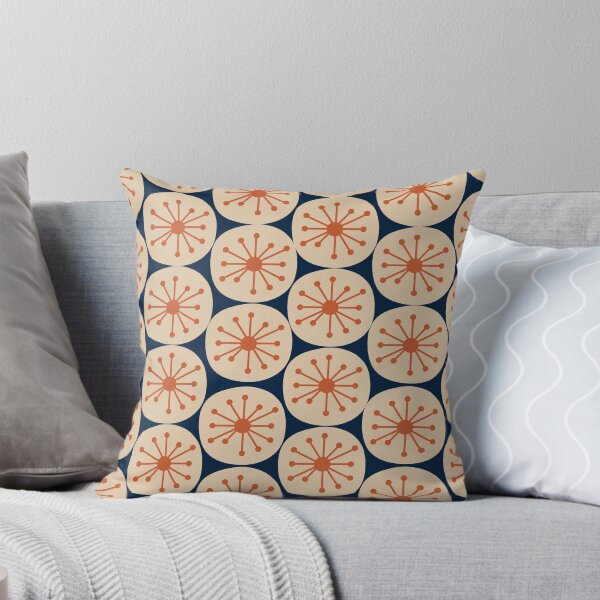 Artikel-Vorschau von Atomic Retro Dots Midcentury Modern Pattern in Mid Mod Burnt Orange, Beige und Marineblau, designt und verkauft von kierkegaard.