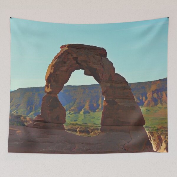 Item preview, Delicate Arch Arches National Park Illustration designed and sold by tremendoustees.