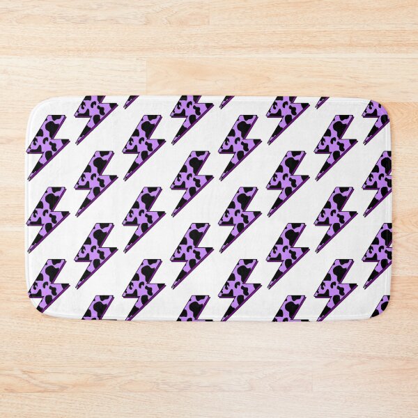 Item preview, purple cow print lightning bolt designed and sold by Julia Santos.