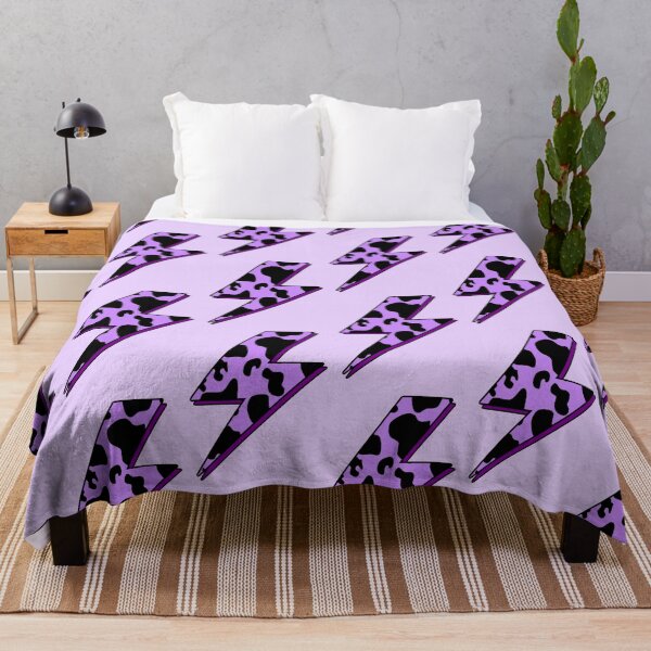 Item preview, purple cow print lightning bolt designed and sold by Julia Santos.