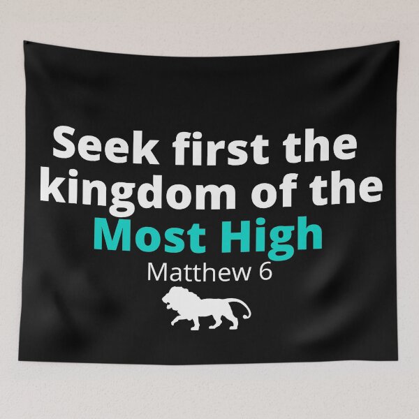 Item preview, Seek first the Kingdom of the Most High with Lion designed and sold by DaughterofYah.
