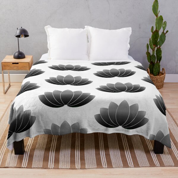 Item preview, Soft Lotus Flower In Black designed and sold by RosieSunflower.