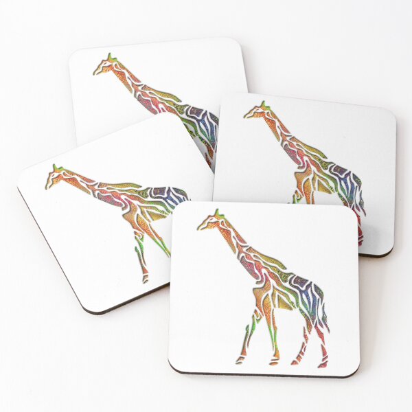 Item preview, Rainbow Multicoloured Giraffe designed and sold by TigsArts.