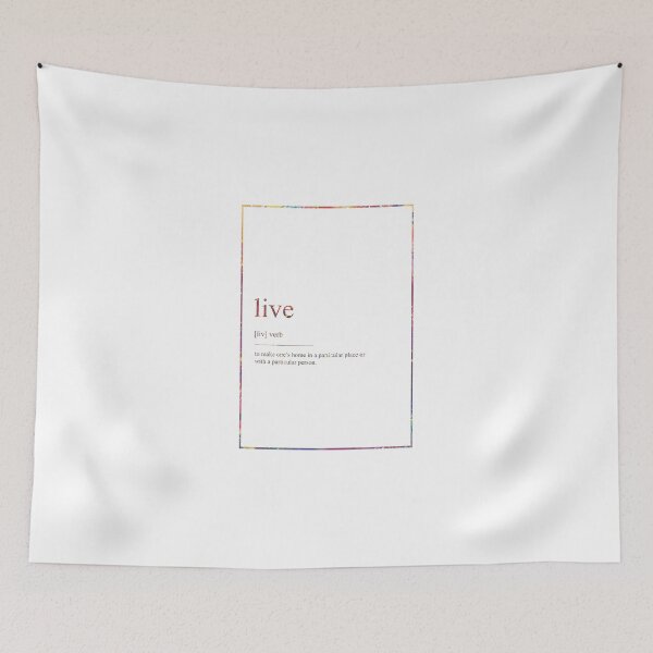 Item preview, LIVE 366 Watercolor Map Yoga Quote Definition Desi designed and sold by vividpixelusa.
