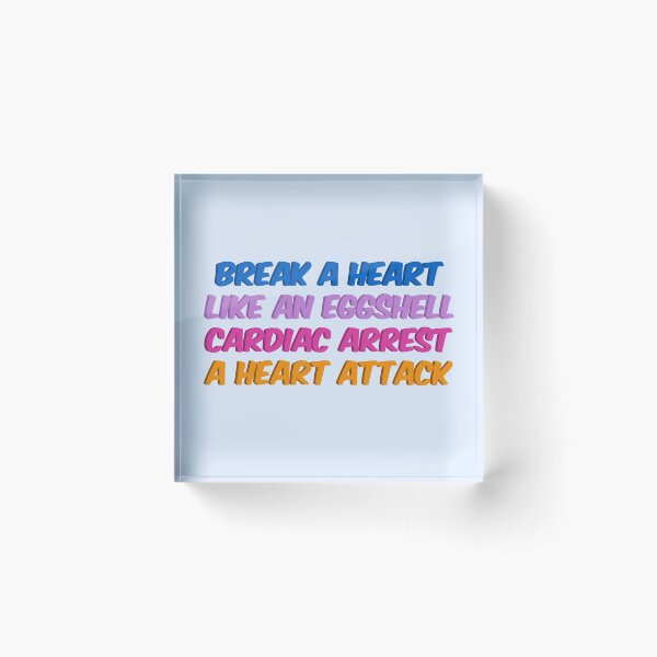 Item preview, Ashnikko Tantrum Break a heart like an egg shell cardiac arrest a heart attack lyrics sticker/magnet designed and sold by Nics-designs.