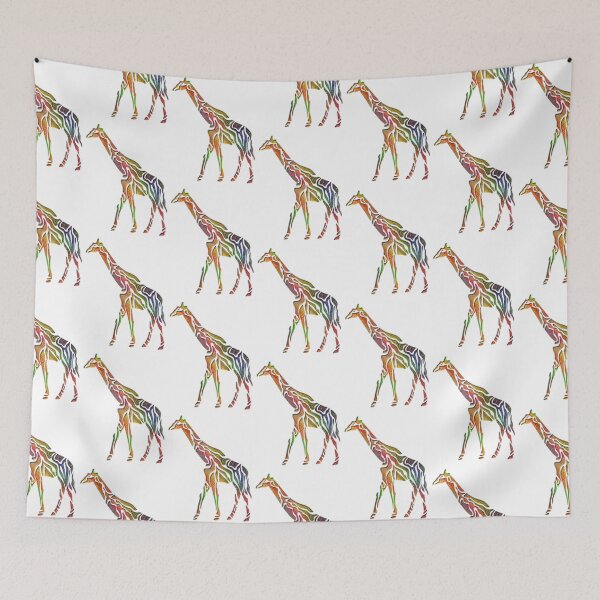 Item preview, Rainbow Multicoloured Giraffe designed and sold by TigsArts.