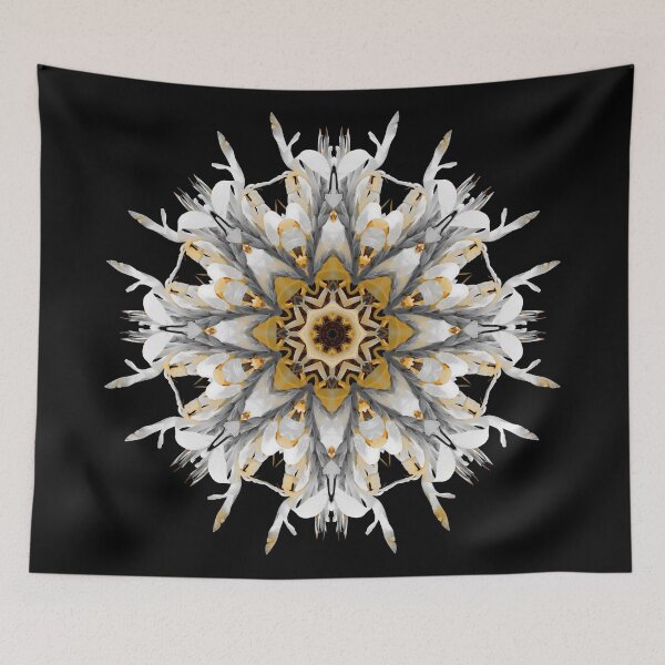 Item preview, Canna Lily Mandala in White designed and sold by Sara Graham-Costain.