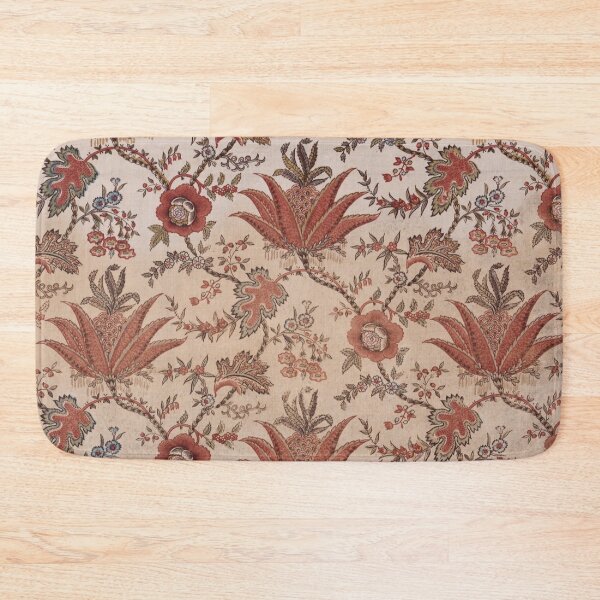 Item preview,  Toile de Jouy 18th Century French Print: Interesting Floral Print With Large Exquisite Red Flowers designed and sold by Zandria Kajewski.