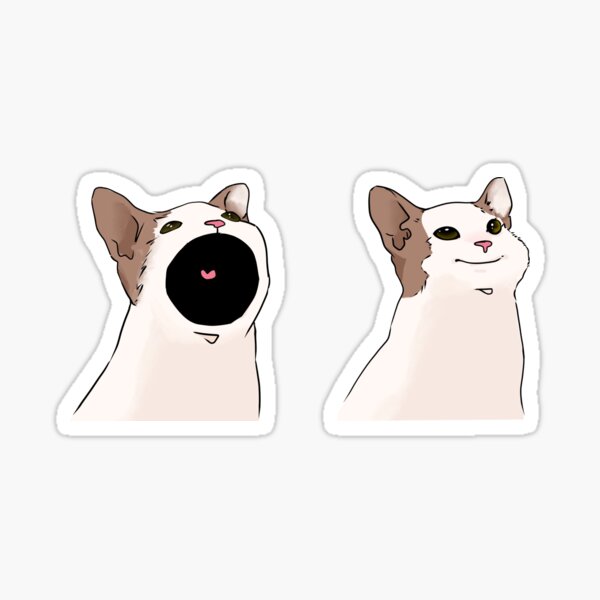 Pop Cat Sticker By Peytonimore Redbubble