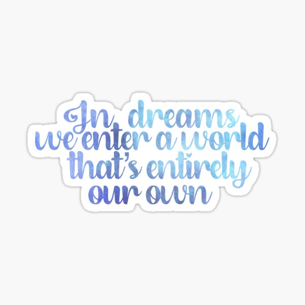 Item preview, In Dreams Dumbledore Quote designed and sold by FreeOrca.