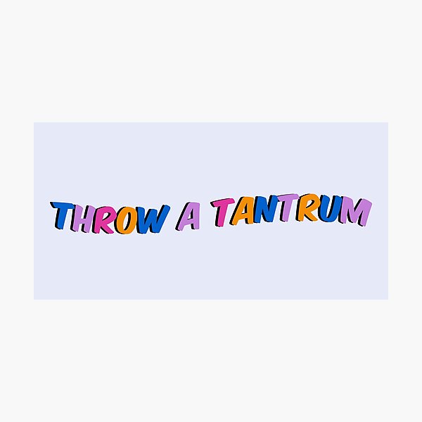Item preview, Ashnikko Tantrum Throw a tantrum lyrics sticker/magnet designed and sold by Nics-designs.
