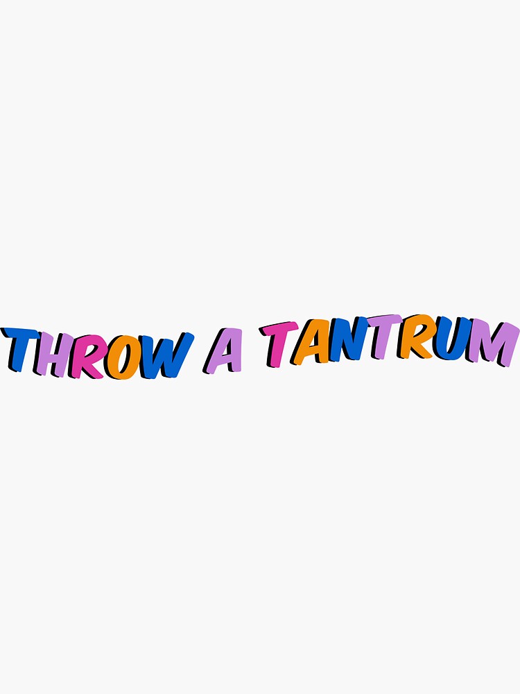 "Ashnikko Tantrum "Throw a tantrum" lyrics Sticker for