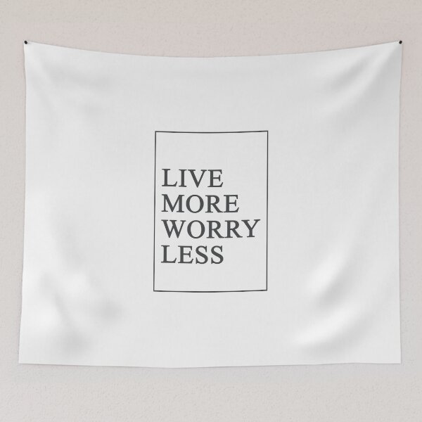 Item preview, Live More Worry Less 363 Watercolor Map Yoga Quote designed and sold by vividpixelusa.