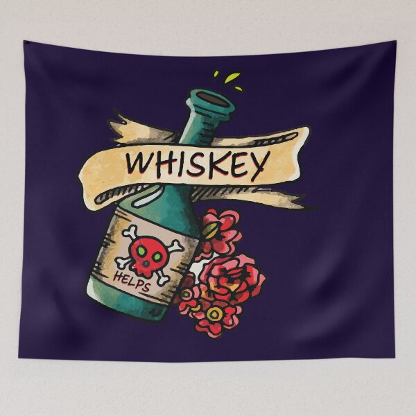 Item preview, Whiskey Helps Tattoo Style designed and sold by Warrior Veteran Clothing.