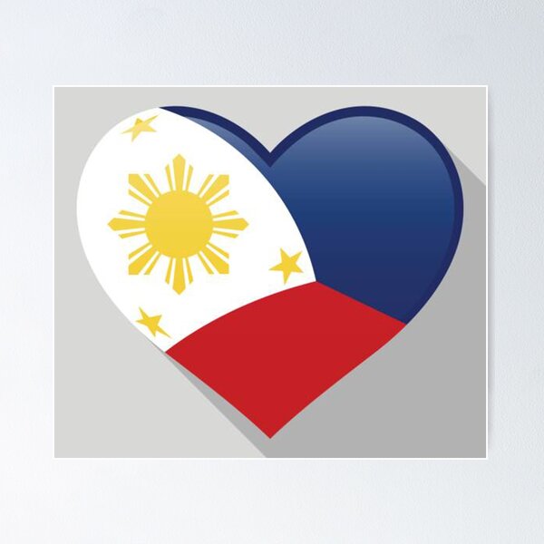 Item preview, The Flag of the Philippines in a Heart-shaped Design  designed and sold by findsbyjune374.