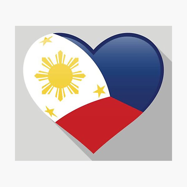 Item preview, The Flag of the Philippines in a Heart-shaped Design  designed and sold by findsbyjune374.