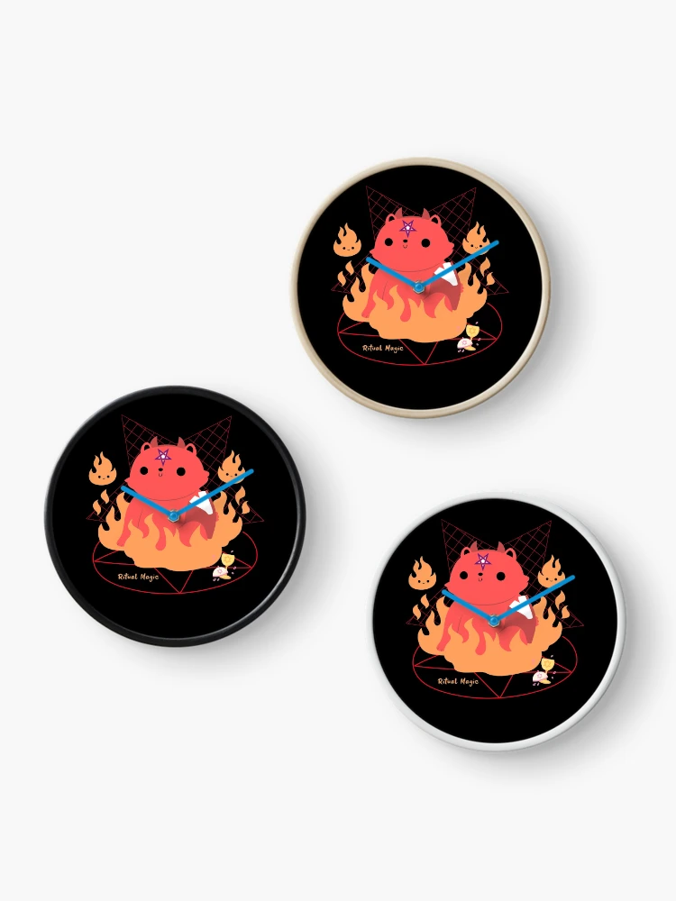 Thumbnail 3 of 4, Clock, Meow Ritual Magic designed and sold by darknessjeff86.