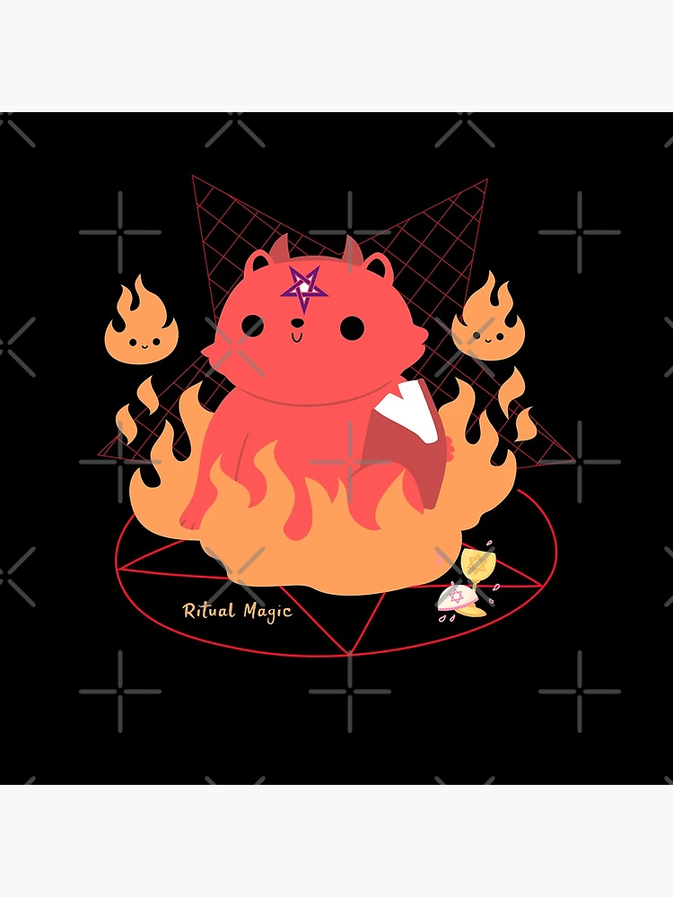 Thumbnail 4 of 4, Clock, Meow Ritual Magic designed and sold by darknessjeff86.