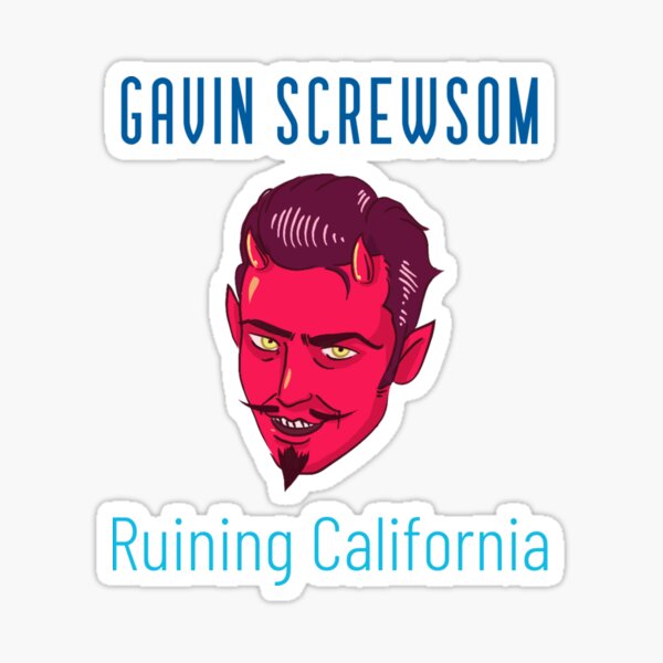 “Gavin Newsom” Sticker for Sale by garykaz | Redbubble