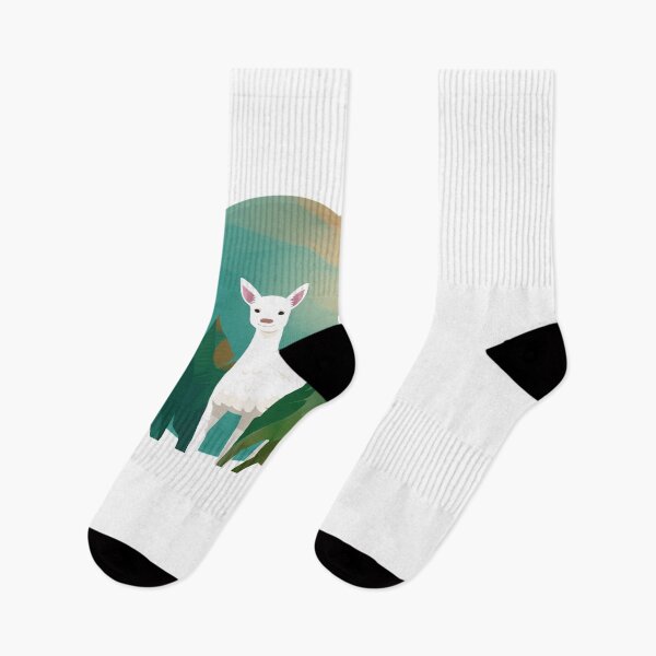 Item preview, White Deer & banana leaves designed and sold by FangsDesign.