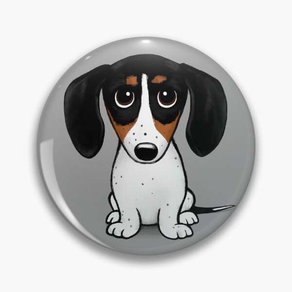 Item preview, Piebald Dachshund | Cute Black, Tan and White Wiener Dog designed and sold by Jenn Inashvili.