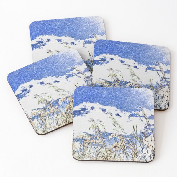 Item preview, Blue skies over a field of gold designed and sold by Christine Sternfels.