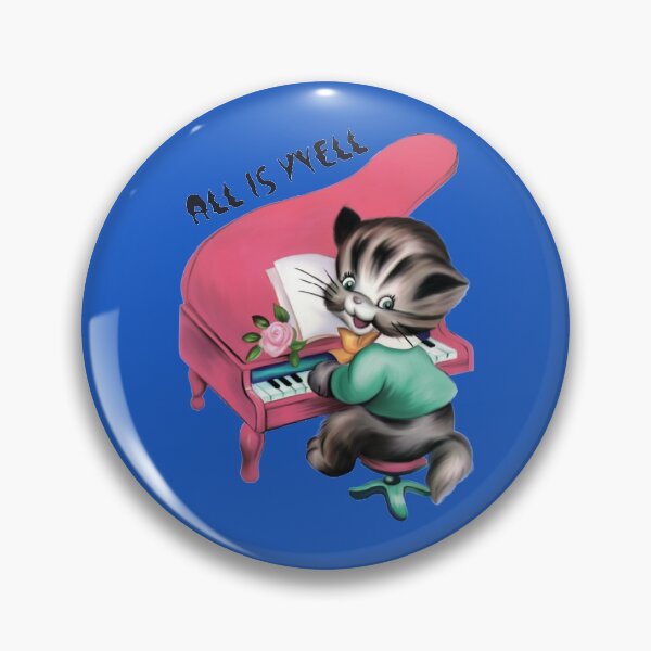 Item preview, ALL IS WELL Inspirational Pink Piano Playing Cat designed and sold by OneChange.