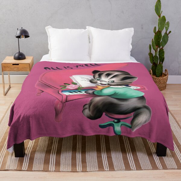 Item preview, ALL IS WELL Inspirational Pink Piano Playing Cat designed and sold by OneChange.