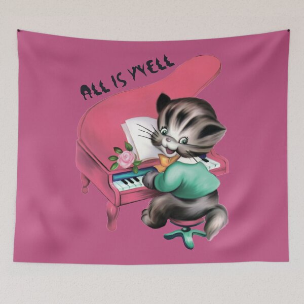 Item preview, ALL IS WELL Inspirational Pink Piano Playing Cat designed and sold by OneChange.